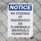 Signmission No Storage Of Hazardous Or Flammable OSHA Notice Sign, Plastic, 7in W x 10in L, 2PK OS-2PACK-NS-P-710-V-14862 - alternate 5